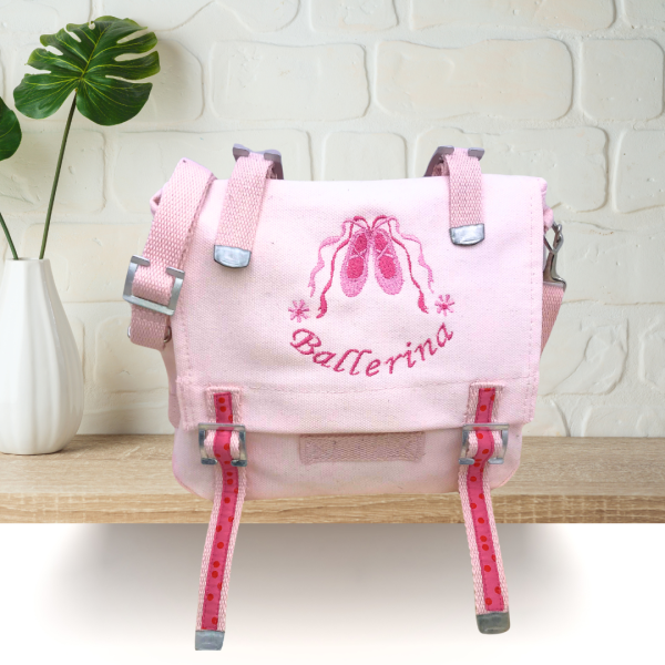 Canvastasche "Ballerina" bestickt -mit Wunschname möglich (personalisierbar) -Ausstellungsstück- 2. Wahl